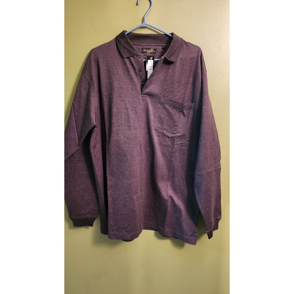 Modango 1/4 Button Up Mens Large Long Sleeve‎ Collared Shirt New